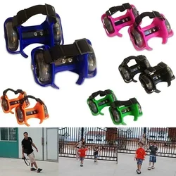 1 Pcs New Outdoor Sports Rage Shoe Wheel Adjustable Roller Skating Assist Wheel PU Flash Tri Color Glow Shoe Walking Tool