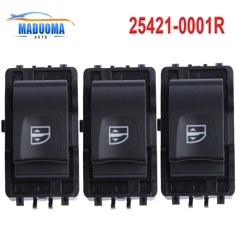 New  Power window single switch Hight Quality Car Accessories 6pins 25421-0001R 254210001R For Renault Fluence Car Auto