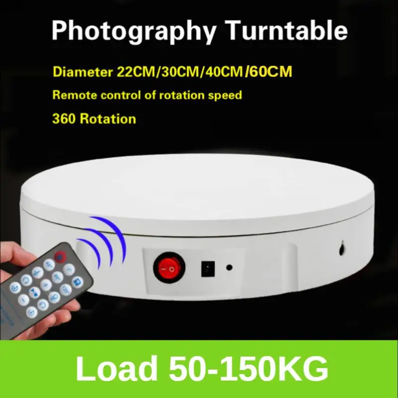 

360° Booth Rotating Machine Turntable Display Backdrop Stand Photography Accessories Shooting Quiet Remote Photo Studio Camera