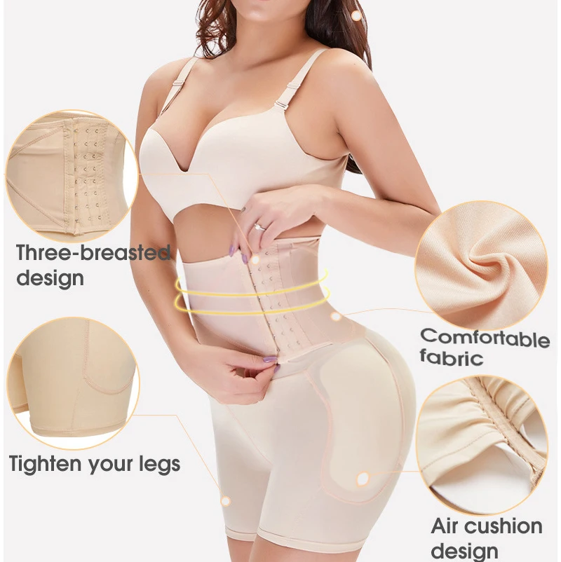 AfruliA 5XL 6XL Padded Fake Buttock Hip Enhancer Sexy Butt Lifter Shapewear Slim Waist Trainer Women Dress Underwear Body Shaper