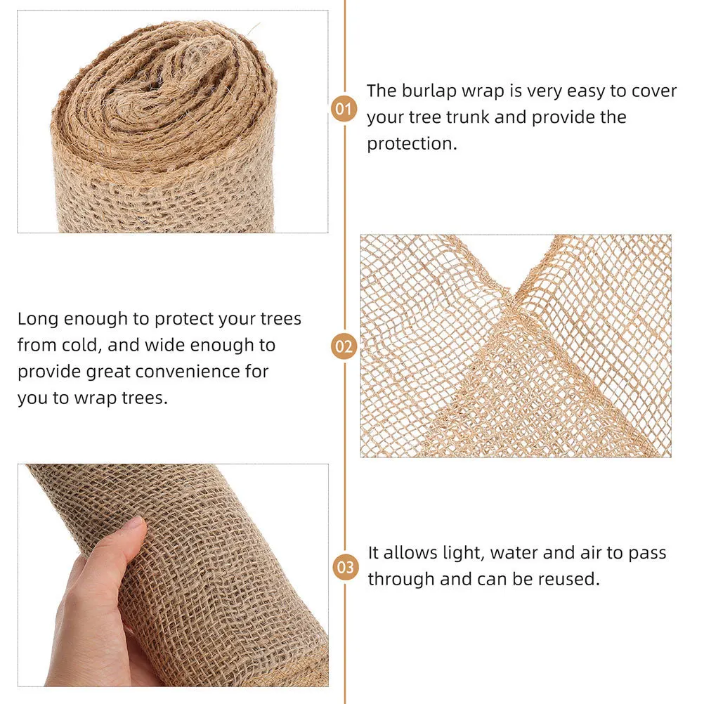 

3 Rolls Tree Wrap Cloths 120Cm X 5M Durable Garden Wrap For Sun Wind Cold Protection Outdoor Plant Protector Winter-Proof Trunk