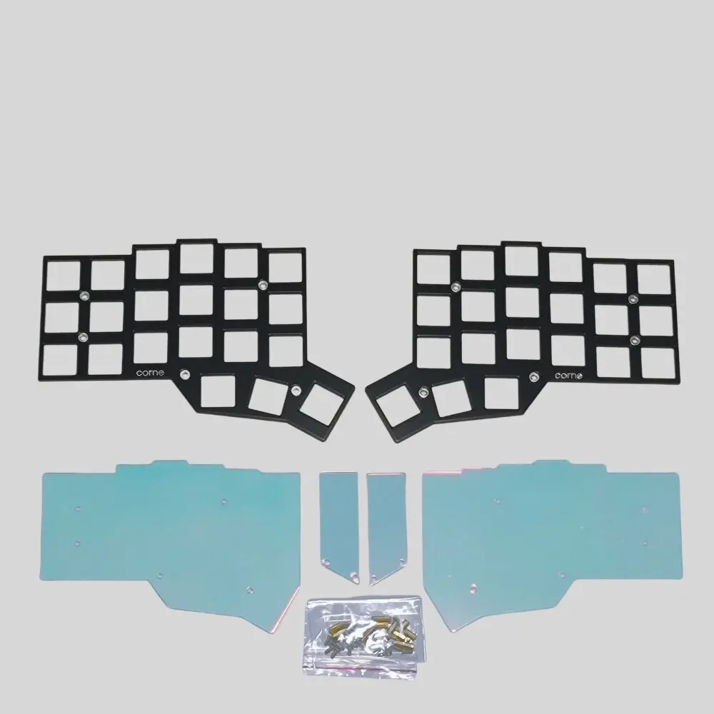 Corne Keyboard Sandwich Case Fr4 Carbon Fibre Positioning Board Acrylic Bottom Case 1.6mm/ 1.2mm/ 1.5mm Corne Cherry V3.0.1