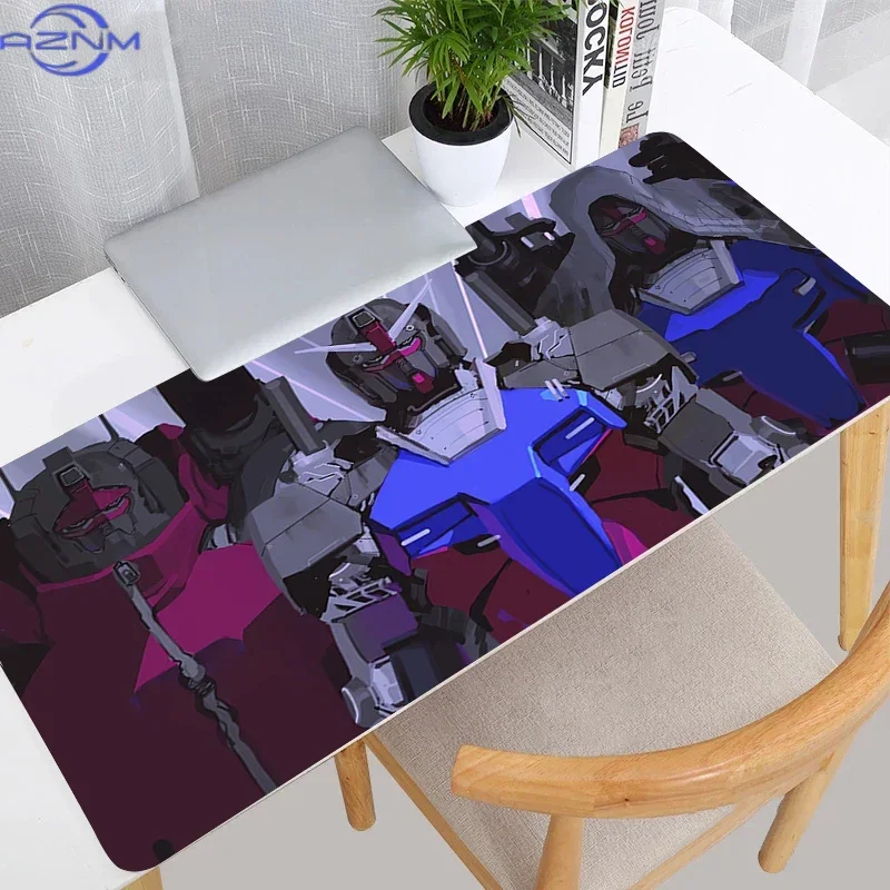 Anime Group Battle Mecha Robots Dark Purple Art Mouse Pad, Rubber Non Slip Gaming Desk Mat, Smooth Keyboard Pad for PC Gaming an
