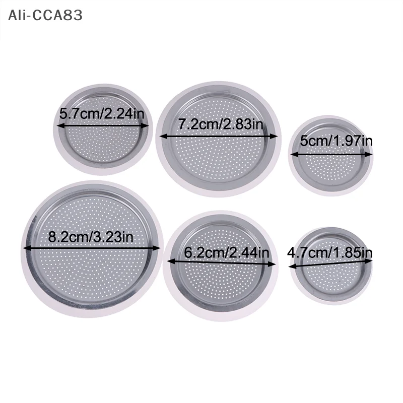 Zdjęcie 6: 2025 Nowy Zestaw (3 szt. Silikonowych Uszczelek i 1 szt. Aluminiowego Filtra) Zamiennik do Ekspresu do Kawy Kompatybilny z 3/6/9/12 Filiżankami