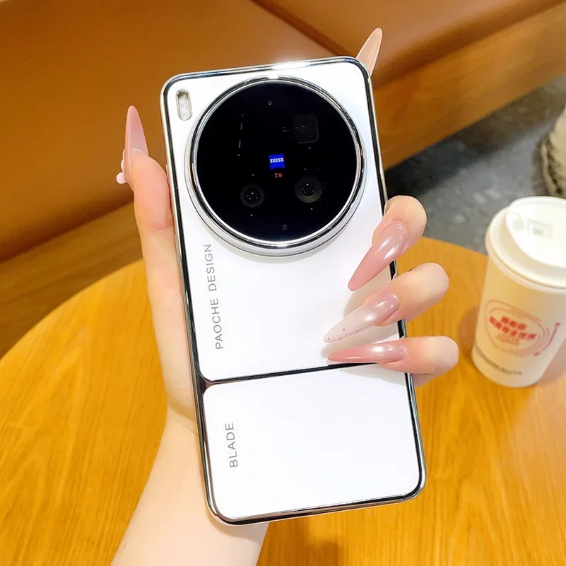 For VIVO X300 Ultra X300s X300 Pro Case Electroplated Frame Magnetic Wireless Charging Shockproof Protection Cover Accessories