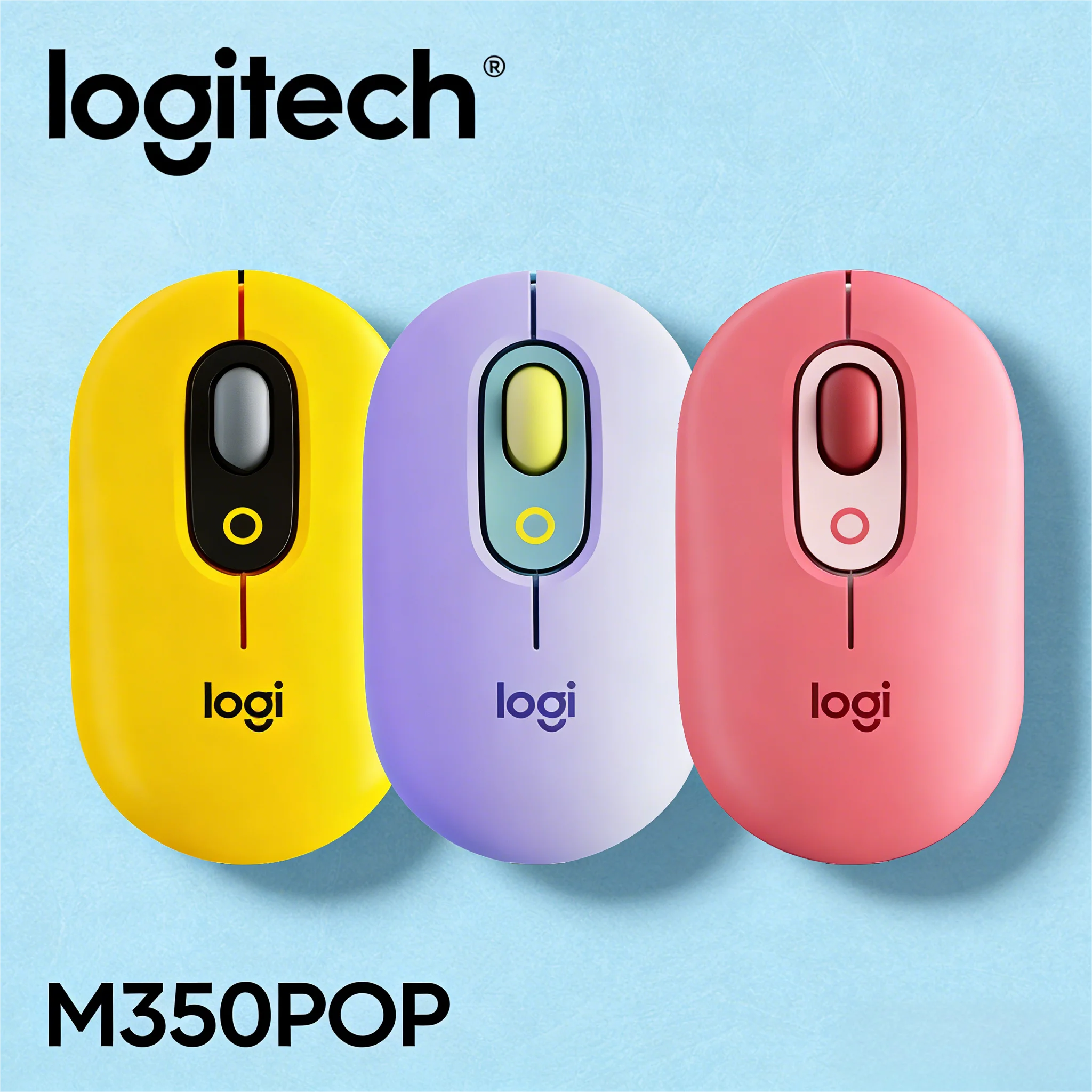 

POP-мышь Logitech M350, беспроводная связь Bluetooth, длинная батарея для нескольких устройств, портативная милая для бизнеса