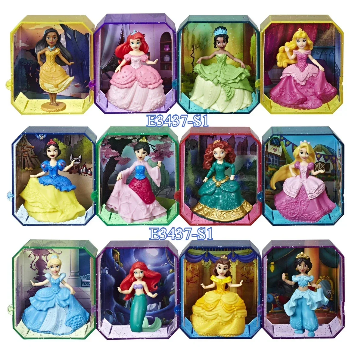 Disney Princess Snow White Aurora Cinderella Frozen Elsa Blind Box Action Figure Table Decoration Model Toy Girls Birthday Gifts