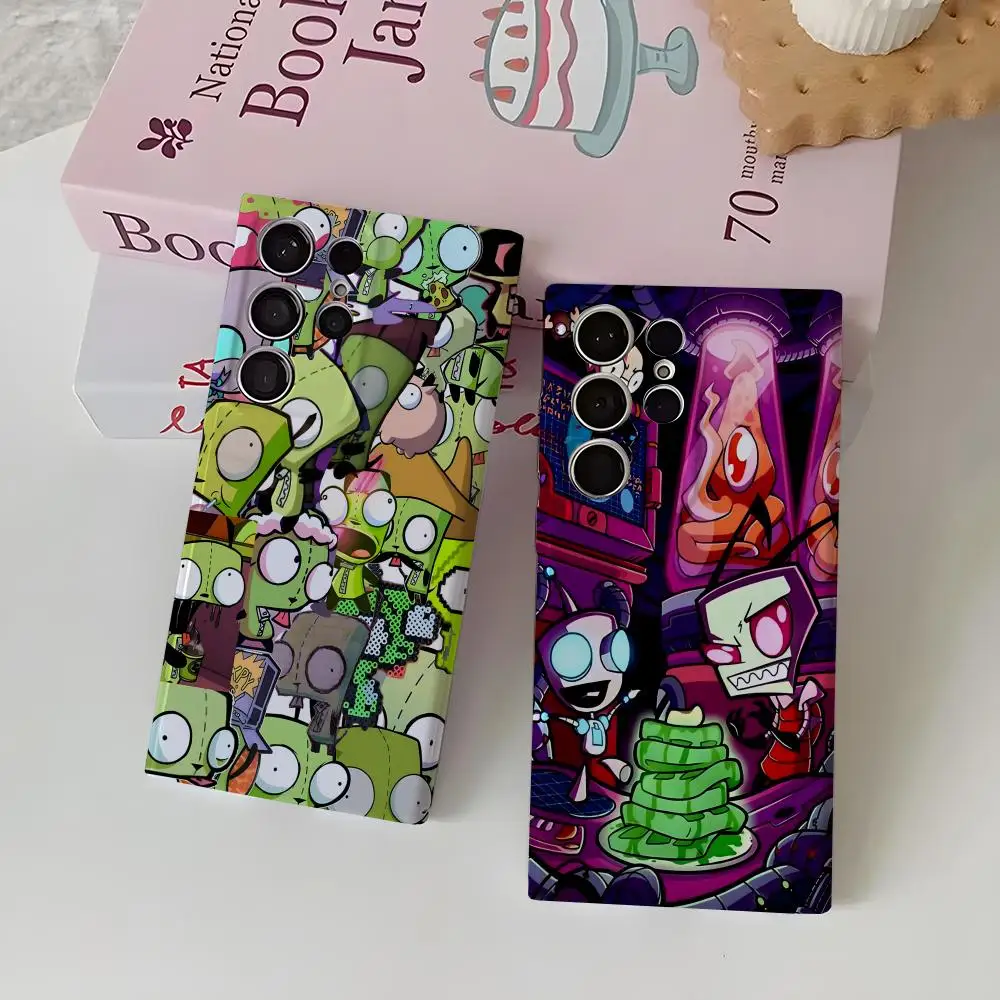 Invader Zim Phone Case For Samsung S25 Ultra S24 S22 Plus S21 S25Plus S24Ultra All Inclusive Glossy Cover