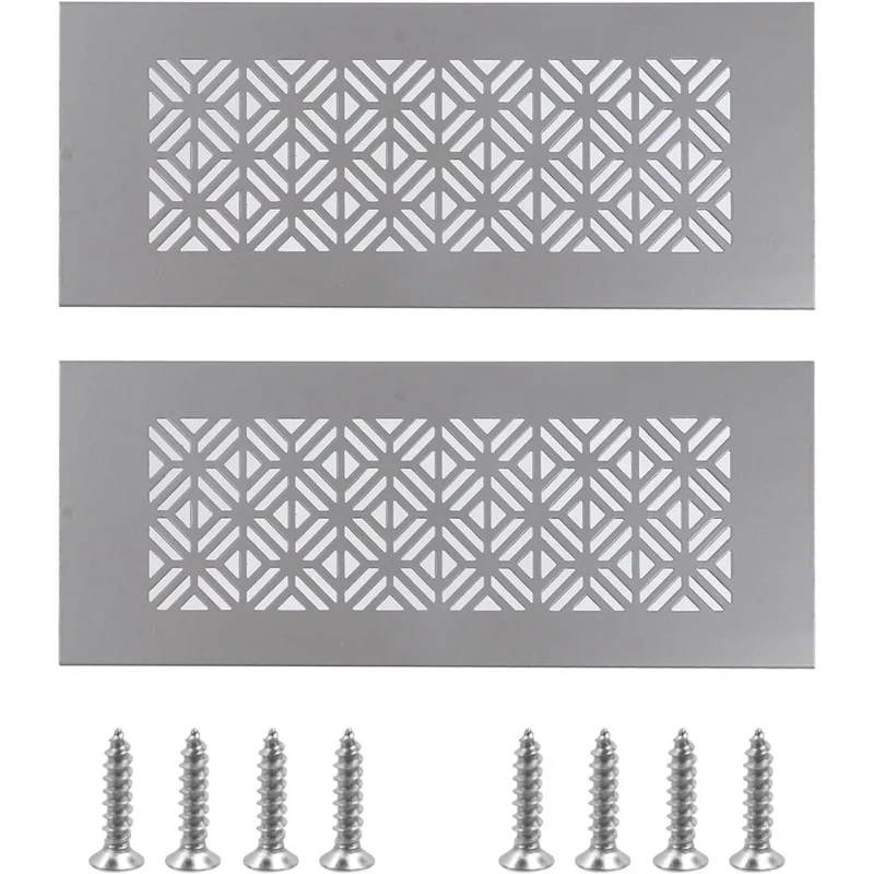 

2Pcs Rectangle Shape Mesh Vent,Aluminium Alloy Vent Covers,Cabinet Shoe Cabinet Hardware Accessories Ventilation Cover, with