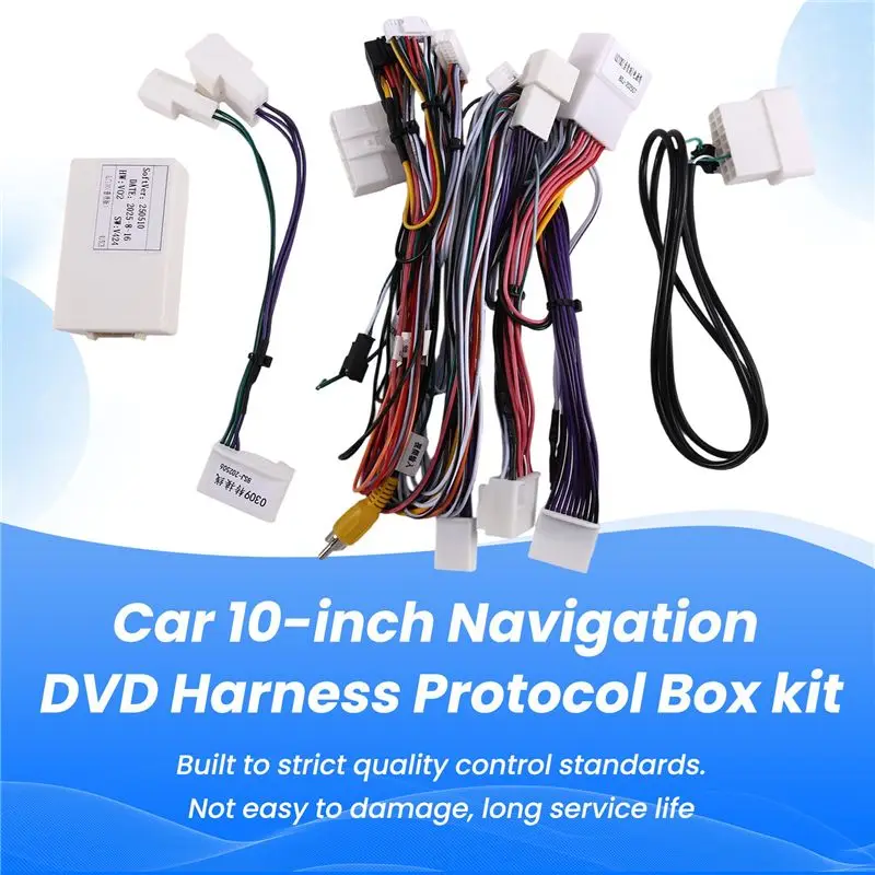 Ingenious-High-End 10-Inch For Toyota Land Cruiser LC100 Lexus LX470 Car DVD Navigation Harness Wiring Protocol Box Kit(2002-200