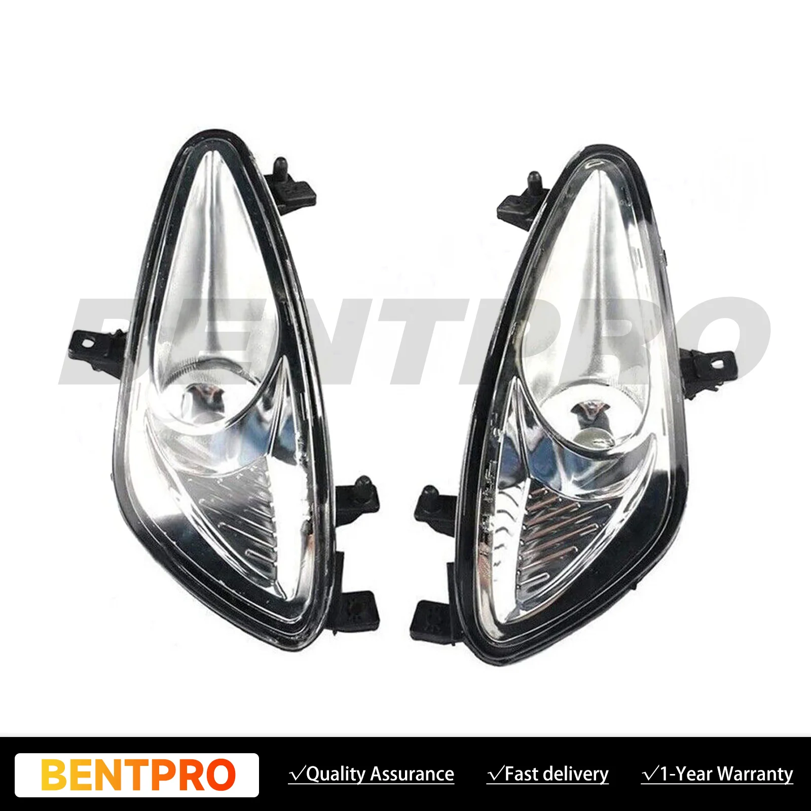Fog Lamp Light Chrome Housing Pair For 2007-2009 Mercedes Benz S-Class W221 S550 2218200156 2218200256