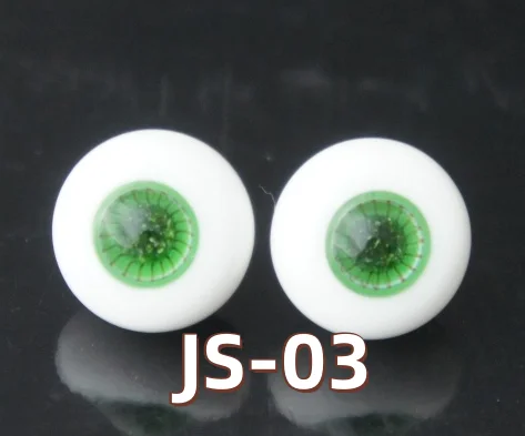 Js série mais novo olhos de vidro bjd 1/12 1/8 1/6 1/4 1/3 6mm 8mm 10mm 12mm 14mm 16mm 18mm 20mm 22cm 24cm olhos de boneca feitos à mão