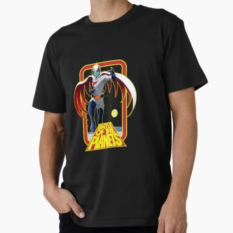 

0323 Battle of the Planets Anime Gift t shirt Gatchaman graphic tee Y2K Clothes Cartoon printed Large size Tops S-6XL