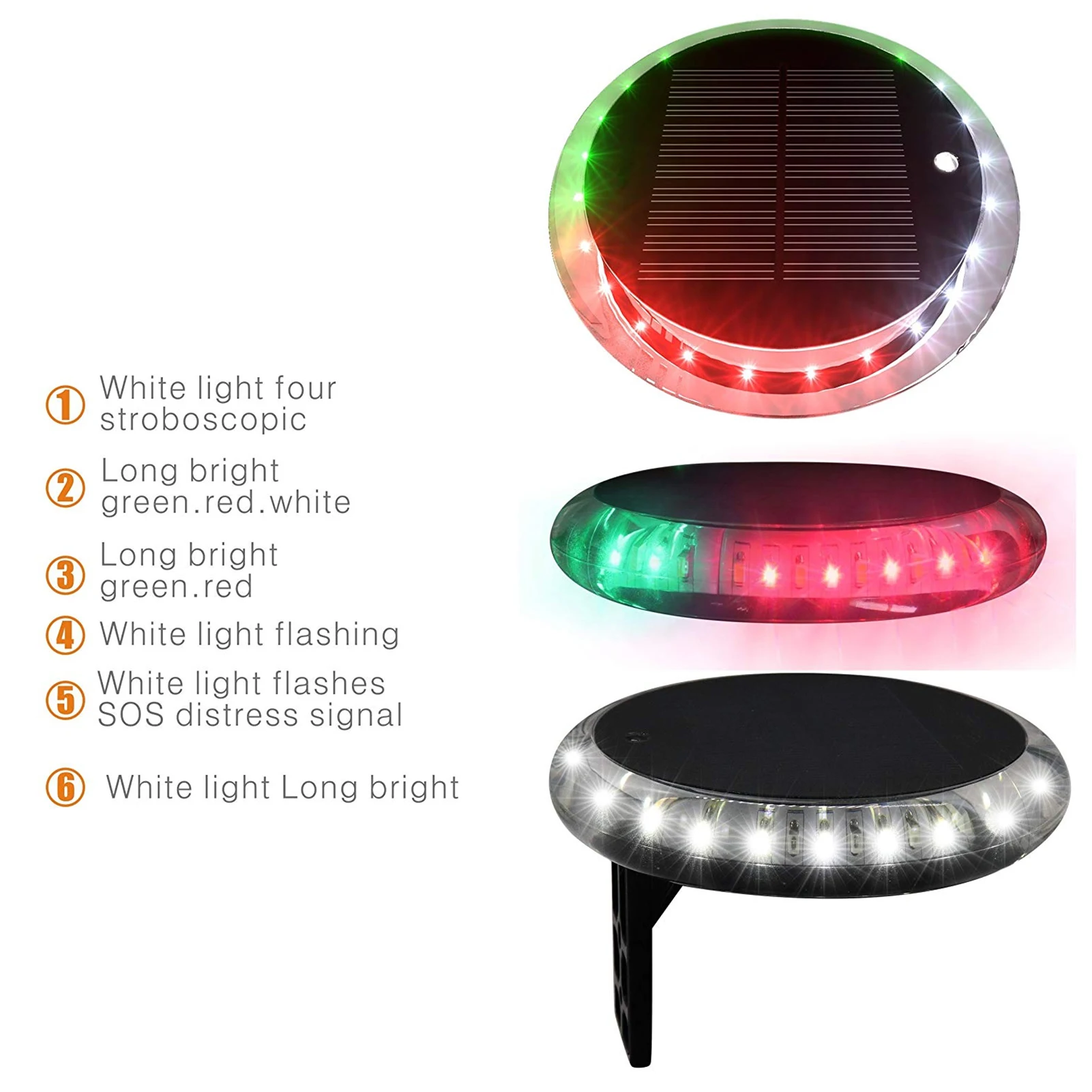 

Navigation Lamp Waterproof 6 Modes Boat Bow Light for Wharfs for Berths for Houses for Sea Boats for Fishing Boats for Yachts