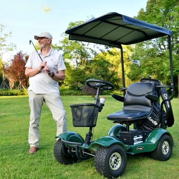 Foldable smart golf cart 800 watts motor 150 kg long-distance travel electric golf cart lithium battery