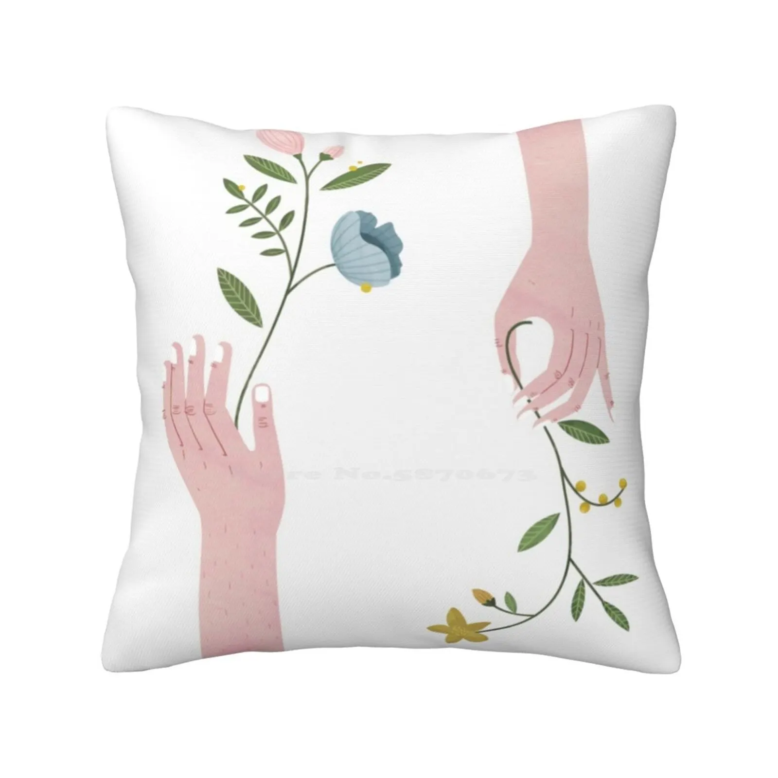 

Hands Of Nature Pillowslip Pillowcase Hands Nature Flower Graphic Design