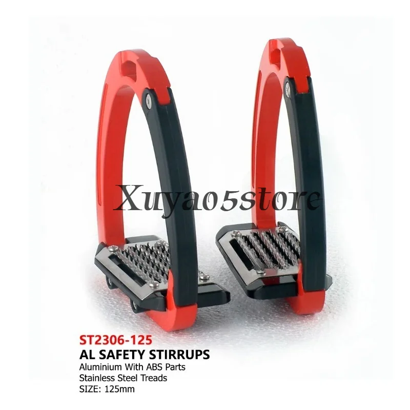 Equestrian Horse Riding Stirrups, 125mm Lightweight Aluminum Alloy Saddle Replacement Parts