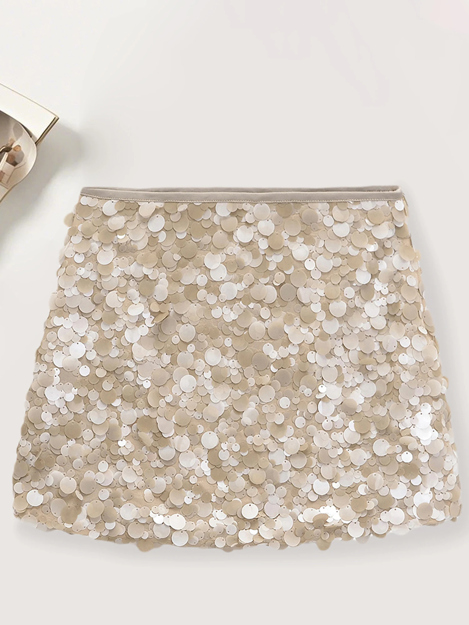 女性のキラキラスパンコールミニスカートセクシーフィットボディコンスカート夏のクラブウェアやナイトアウトパーティー用