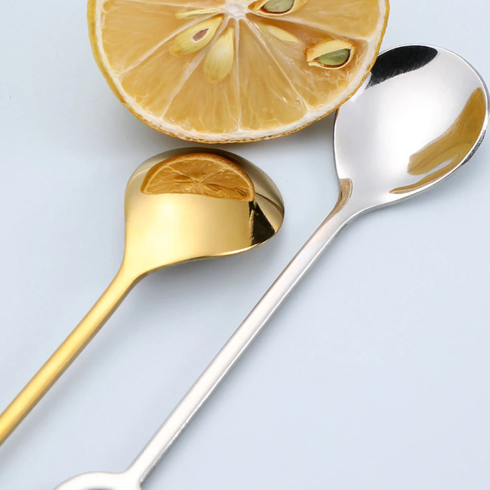 

5Pcs StainlessSteel CoffeeSpoons HomeMixing ServingUtensils DessertSpoons DurableLongLasting WidelyApplied
