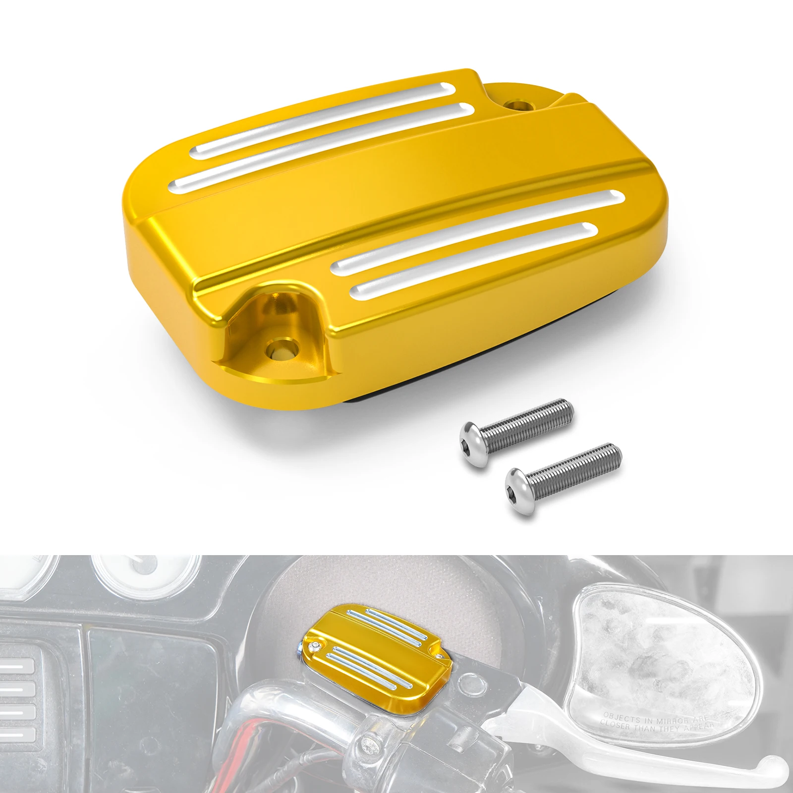 NICECNC Front Brake Master Cylinder Cover Cap for Harley Road Glide Special FLTRXS 2018-2024 Aluminum