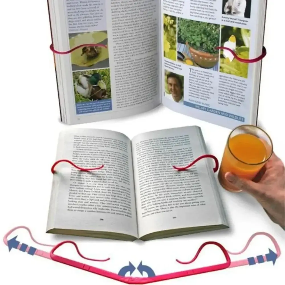 Folding Book Reading Support Clip Portable Hands Free Book Holder Books Stand Desk Accessories Creative Office School Supplies