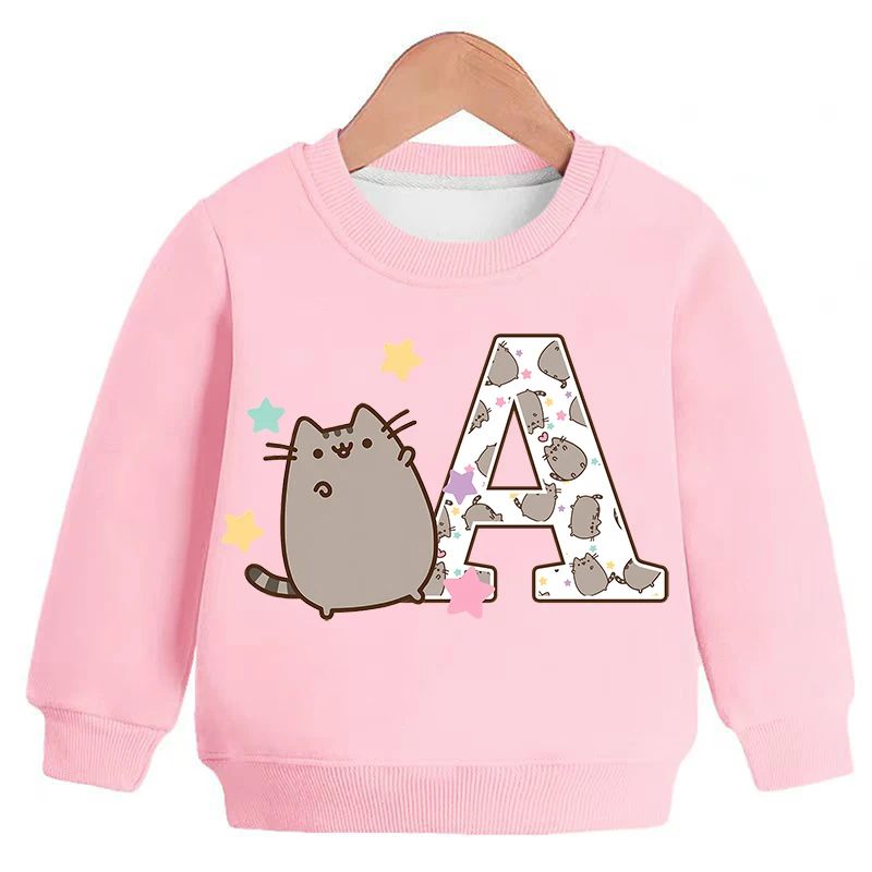 

Детские толстовки с капюшоном Pusheen Cat, зимняя теплая милая утолщенная кашемировая одежда с длинными рукавами для девочек, детские милые подарки