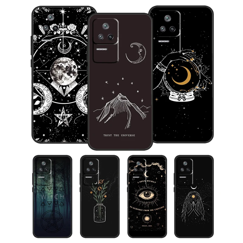 Witches Moon Witchy Mystery Totem For POCO F3 F4 GT M3 M4 X3 X4 Pro Case For Xiaomi Mi 11 Lite 11T 12 Pro 12S Ultra Cover