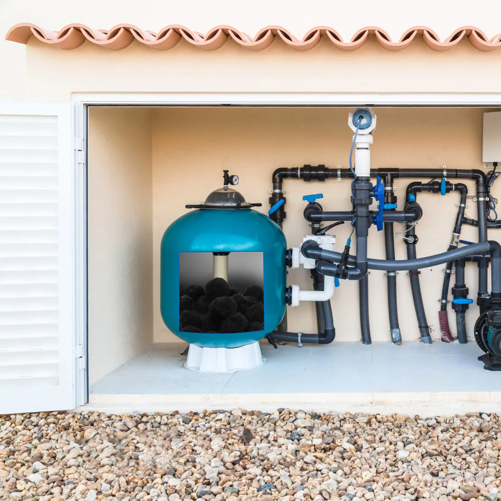 

1 Bag Of Lightweight High-Strength Filter Balls For Aquarium Pool Water Treatment Durable Elastic Replacement Media Practical