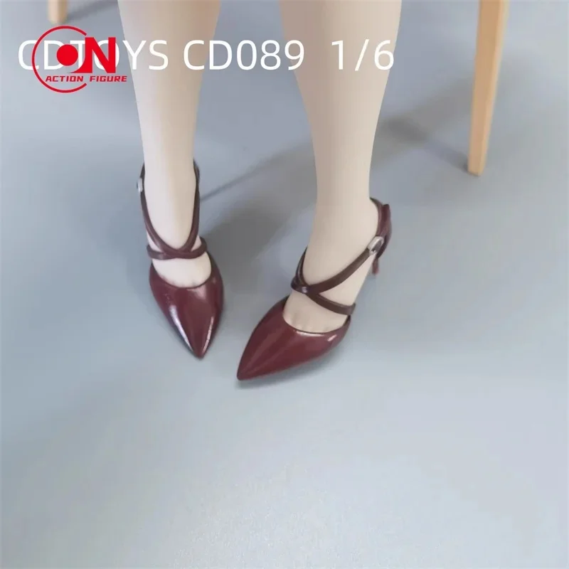 cdtoys CD089 1/6 صنادل عالية الكعب بكعب رفيع أحذية نموذج لدمية جسم جندية 12 بوصة #6