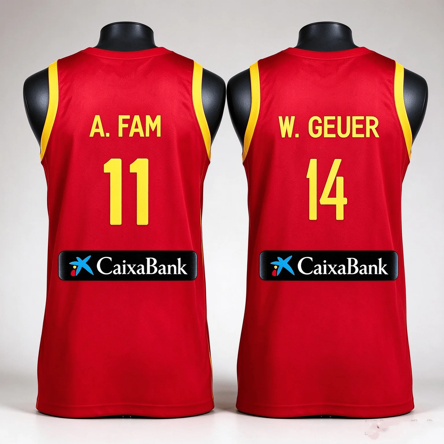 Yana Martín #44 Awa Fam #11 Spain Basketball Outdoor Jersey Tank Top Quick Drying Breathable Lightweight Competition Tee Family