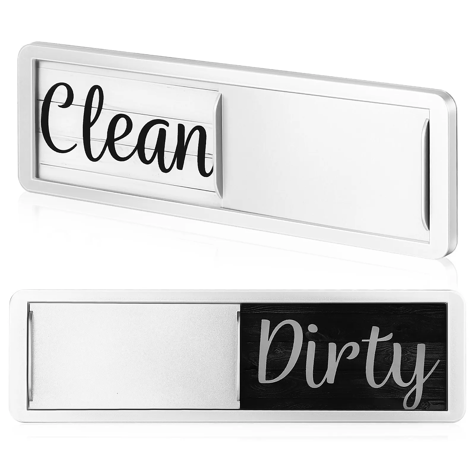 Acrylic ABS Magnet Indicator Dishwasher Clean Dirty Sign Magnetic Dishwasher Sign Home Decor for Kitchen Washer Dryer Metal