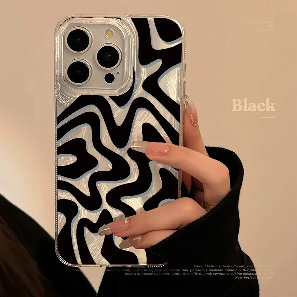Luxury Laser Wave Pattern Phone Case For Samsung Galaxy S24 S25 Ultra S23 S22 Plus S21 FE A16 A15 A55 A54 A53 A35 A34 A33 Cover - náhled 3