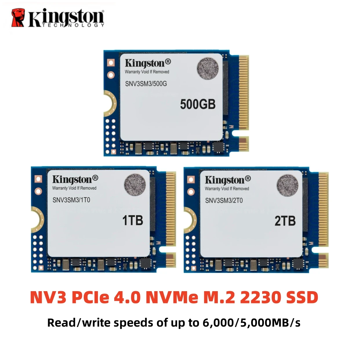 كينجستون NV3 500 جيجابايت 1 تيرابايت 2 تيرابايت M.2 2230 PCIe 4.0 NVMe SSD |   ما يصل إلى 6000 ميجابايت/ثانية و0S21011 128 جيجابايت - سطح البث، الكمبيوتر المحمول، متوافق مع سطح المكتب