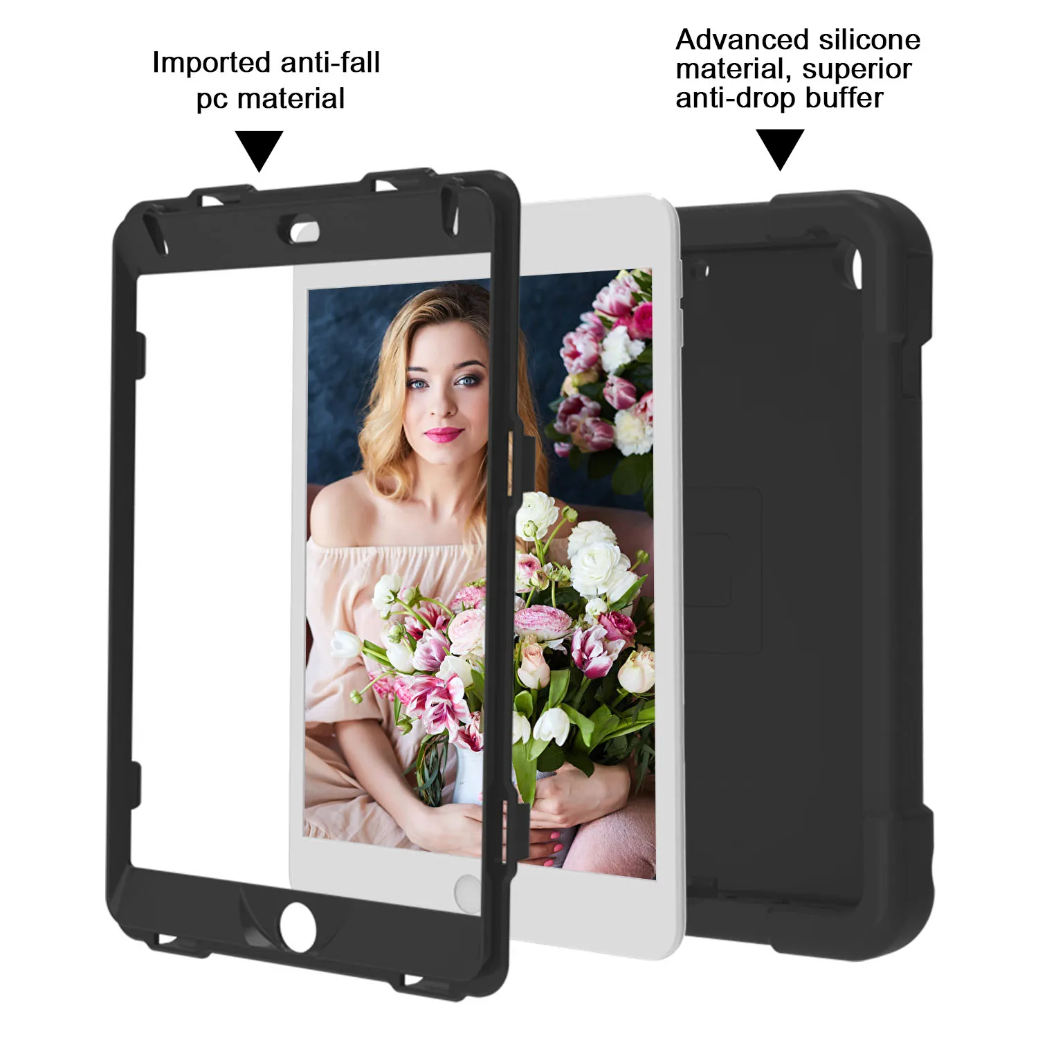 Casing rotasi 360 ° untuk iPad Mini 4 5 7.9 inci, sarung dudukan Funda Model PC EVA A1538 A1550 A2124 A2125 A2126 A2133 dengan pegangan