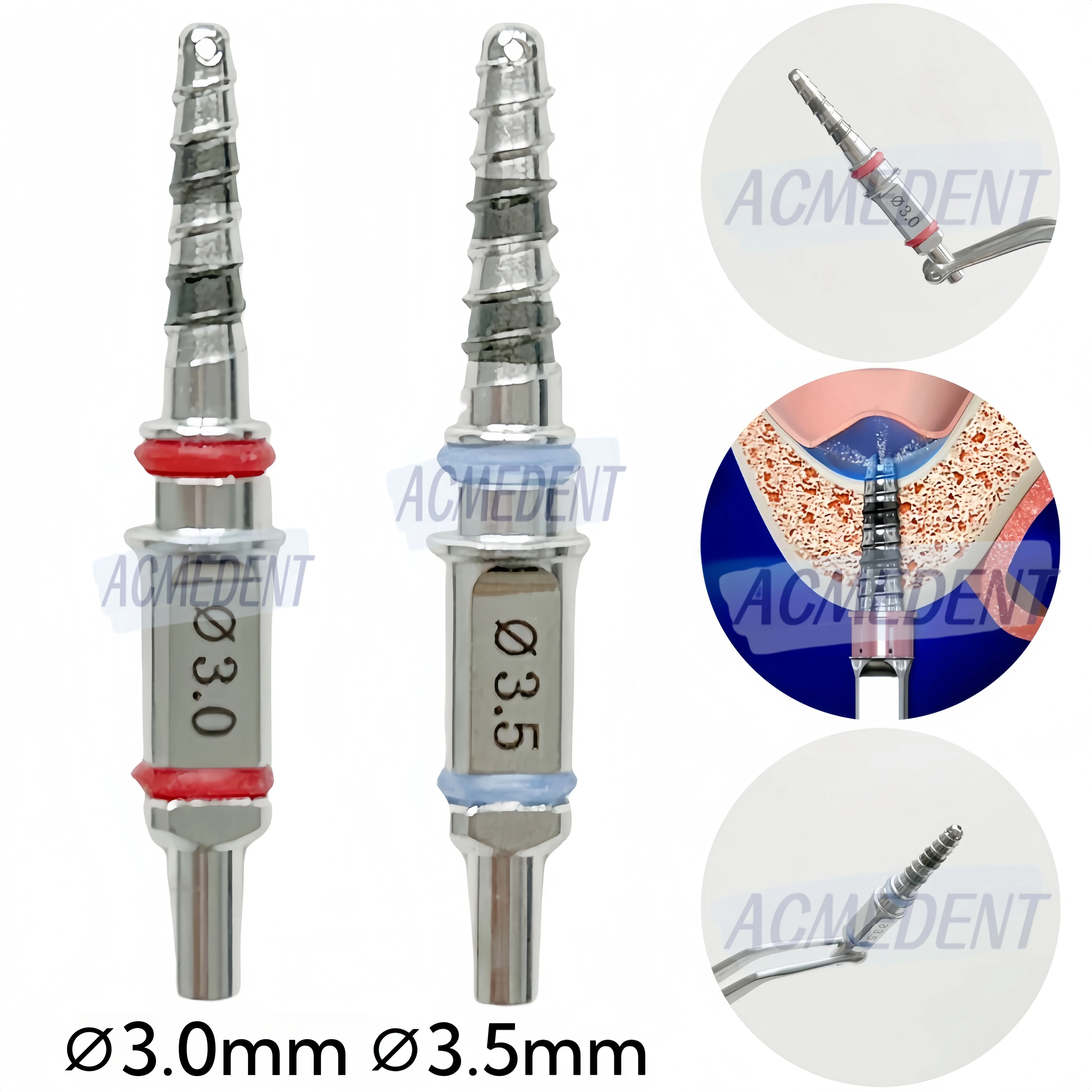 2Sizes Dental Water Rising Drill 5 Holes WRS Hydraulic Membrane Lifter Sinus Lift Dome Water Rising System ∅3.0mm/∅3.5mm