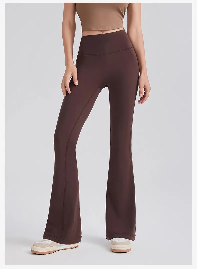 Modische Casual Streetwear Damen Schlaghose mit hoher Taille, elastisch, hüftformend, schlankmachend, atmungsaktiv, für Laufen, Sport, Radfahren, Pilates. – Detail 16