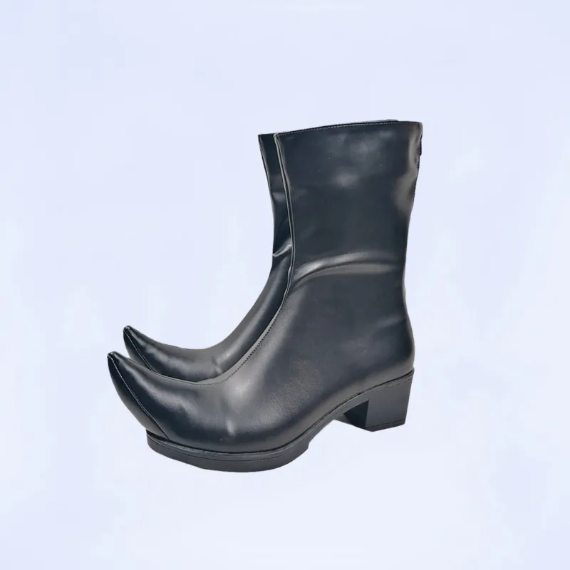 Anime P5 Joker Cosplay Game P5 Rain Palace Lotus Cosplay Shoes Boots Black