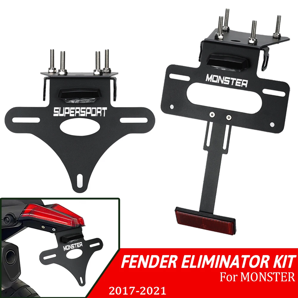 

Motorcycle License Plate Holder Fender Eliminator Registration Bracket For DUCATI Monster 1200 R Supersport 939 S 950 2017-2025