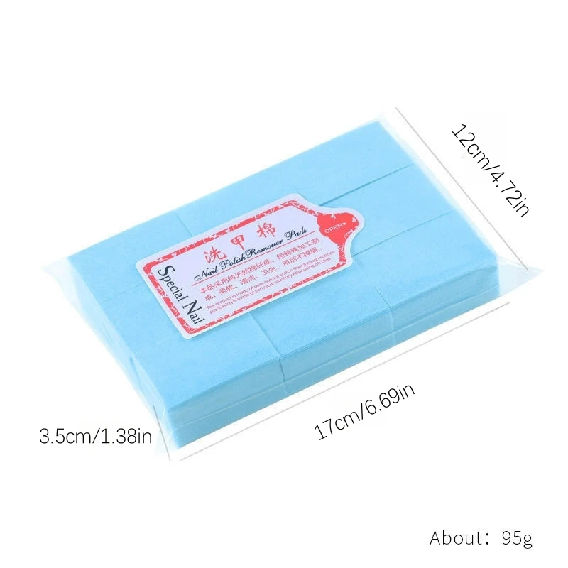 1000PCS Hard Quality Nail Cotton Pads Non-Falling Hair Alcohol Wipe Cotton Pads Nail Polish Remover Towels for Manicure