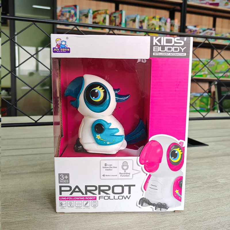 Elektryczna zabawka dla dzieci Papuga Świecąca Muzyka Edukacyjna LED Światło Zabawka Muzyczna dla Dzieci Prezent Urodzinowy Urocza Zabawka Wokalna