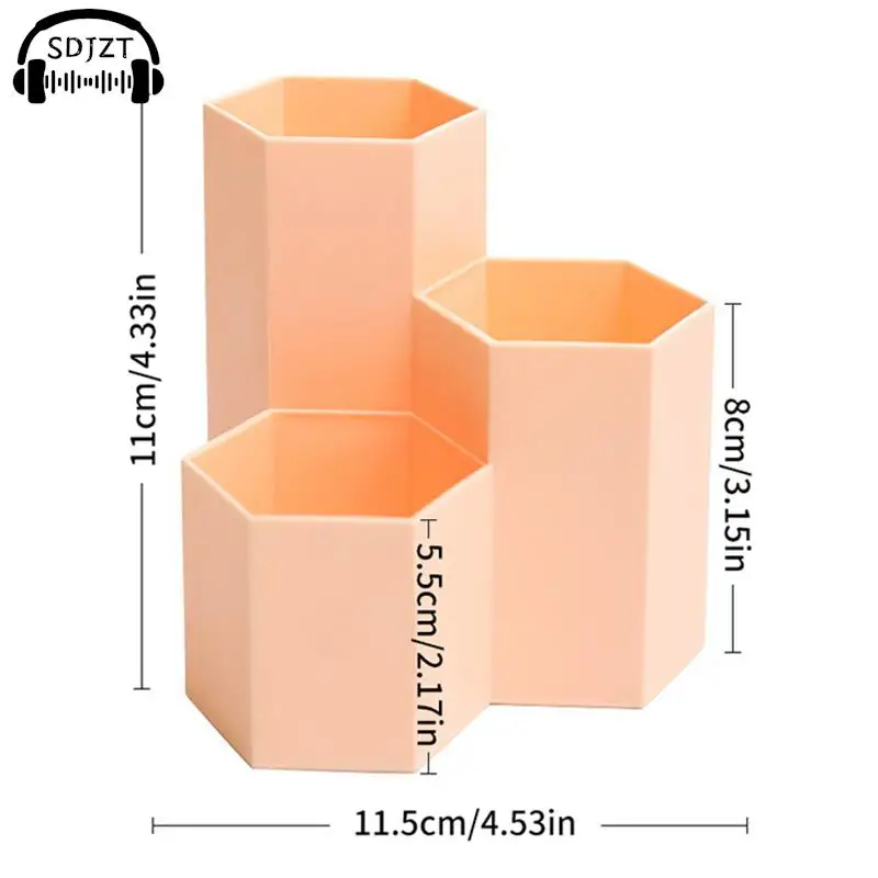 حامل قلم العسل بلوري بسيط ، سعة كبيرة ، مكتب متعدد الوظائف ، صندوق تخزين القرطاسية ، اكسسوارات المكتب