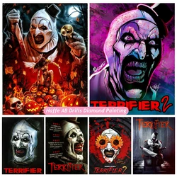 Horror Movie Terrifier 2 AB Drills Diamond Painting Art Halloween The Clown Damien Leone Film Diy Cross Stitch Home Decor