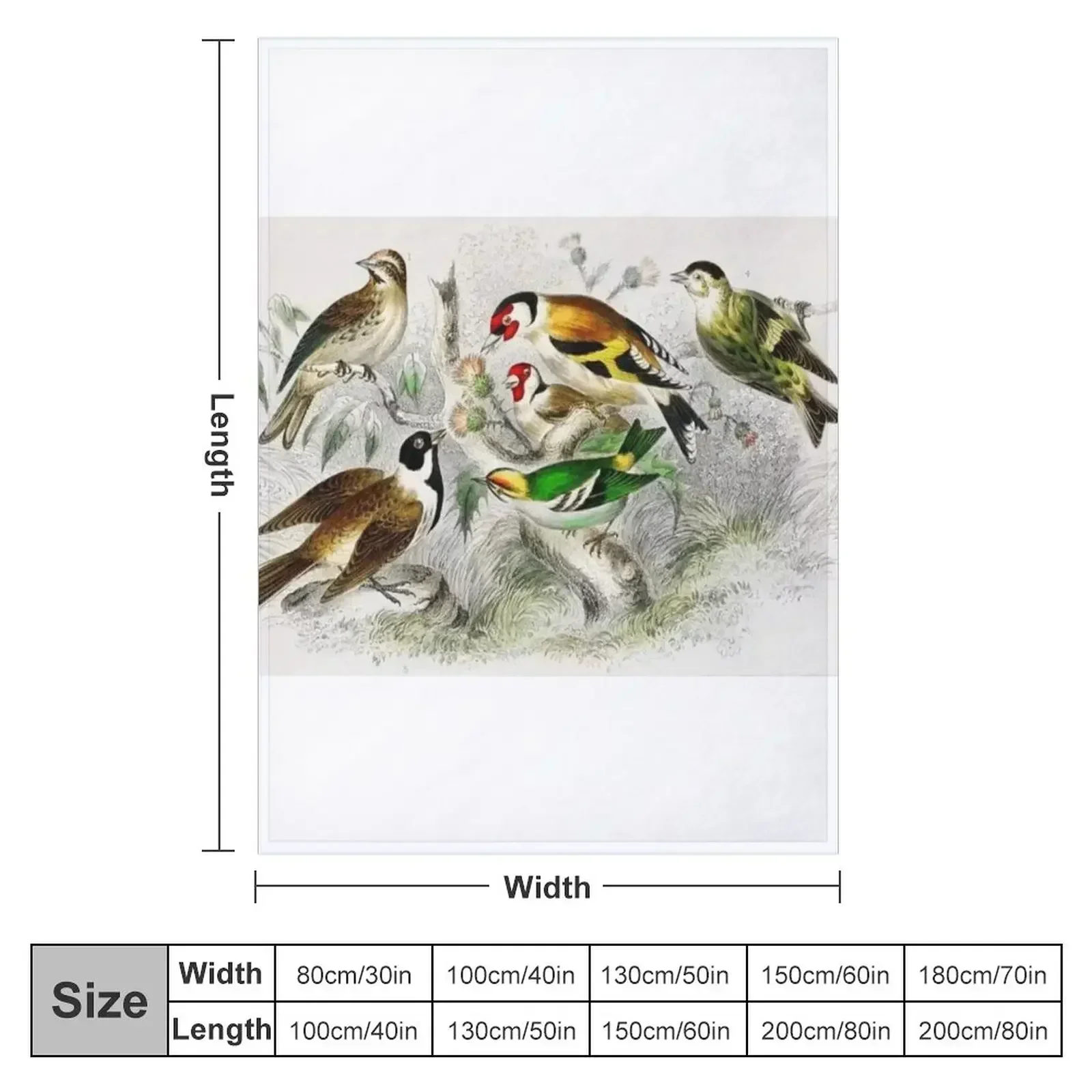 Goldfinch Bird Throw Blanket Warm Camping Custom Blankets