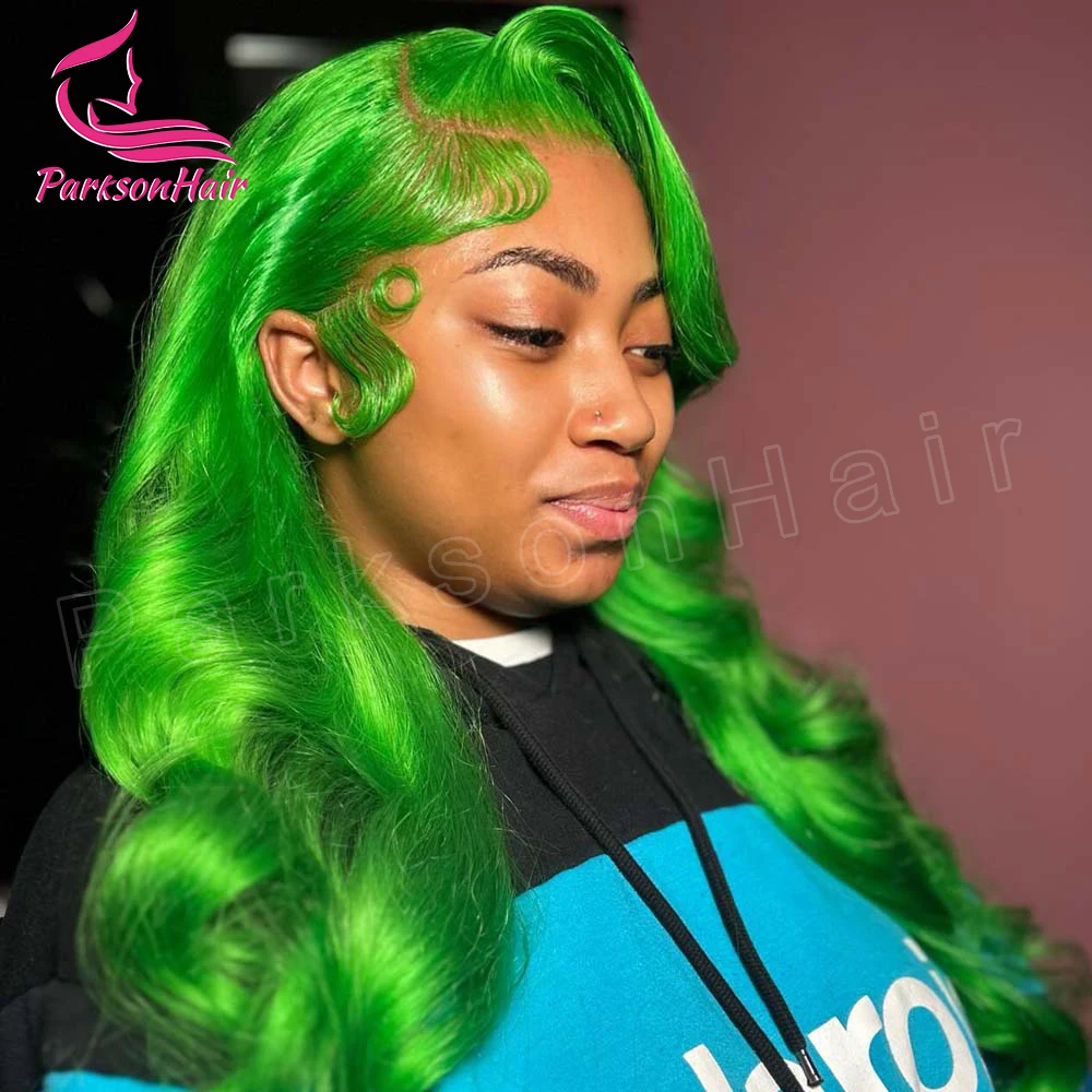 Wear Go Glueless Wig Green 613 Colored Wig 13x4 HD Lace Front Human Hair Wigs For Women Brazilian Body Wave Lace Frontal Wig