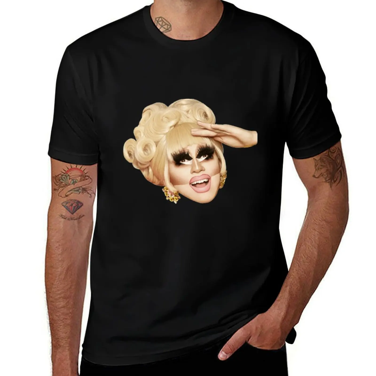 

Футболка Trixie Mattel Head, мужские футболки для мужчин, повседневная футболка, мужские дизайнерские футболки с аниме, футболка большого размера