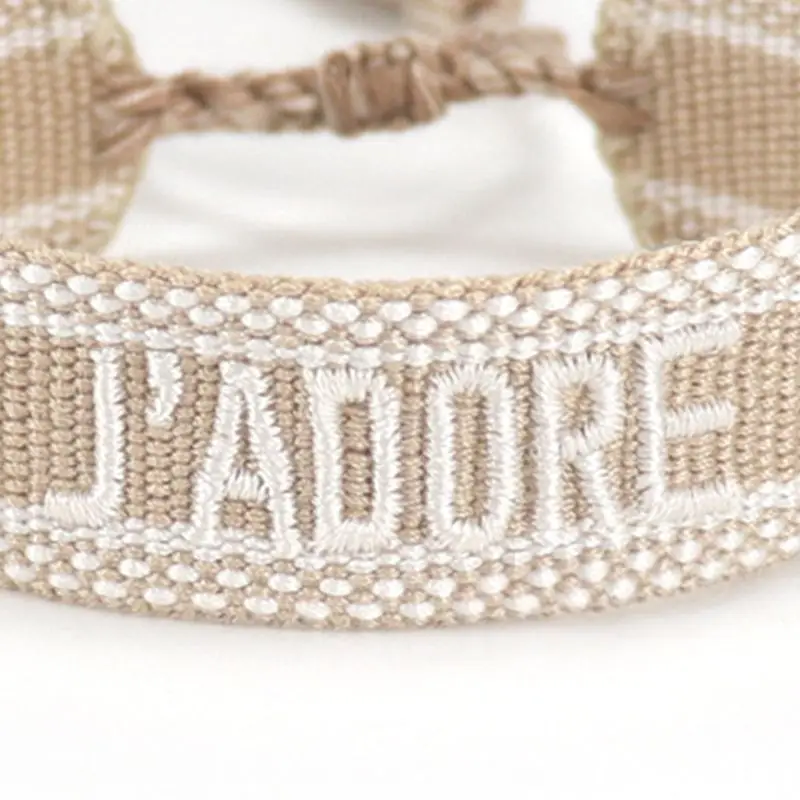 JADORE Bohemian Fashion Personalized Embroidery Wrist Knitted Bracelet