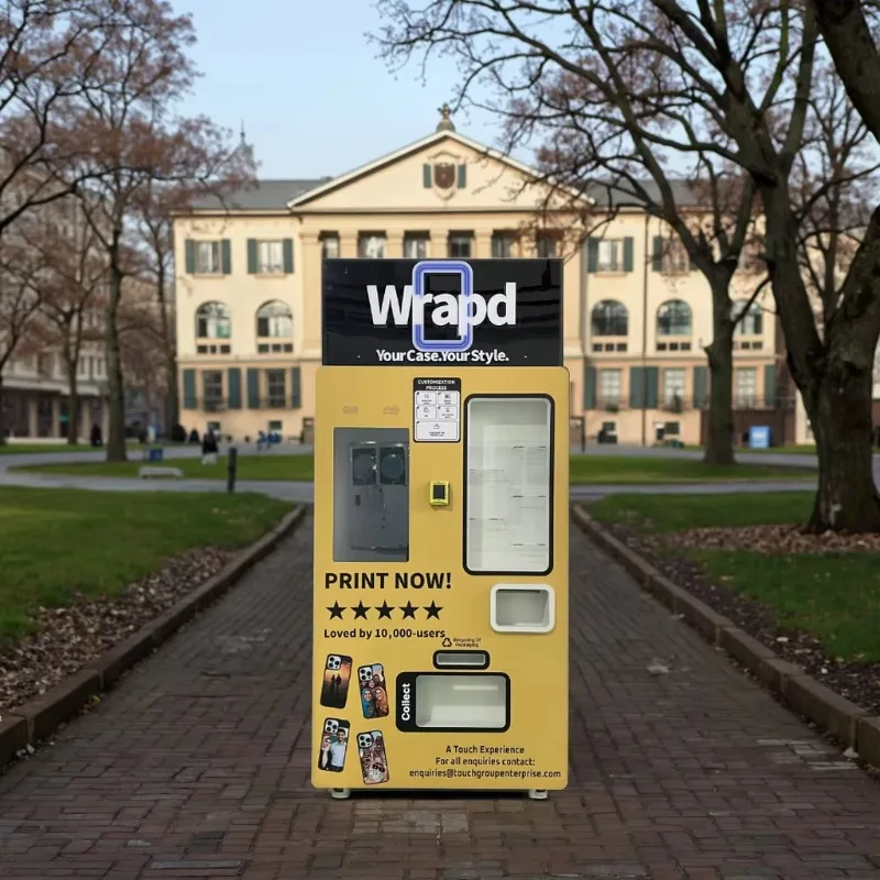 2025 Fully Automatic Digital Touch Screen Mobile Phone Case Vending Machine New Smart AI Printing DIY Photo Editing Outdoor SDK