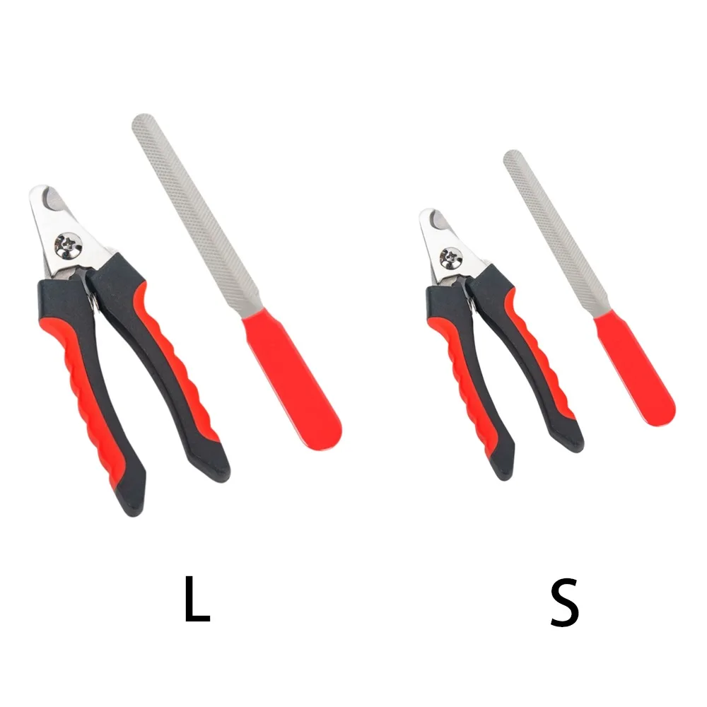 

Stainless Steel Cat Nail Clippers Non-slip Handle with Safety Buckle Cat Grooming Clippers Labor-Saving Pet Nail Trimmer