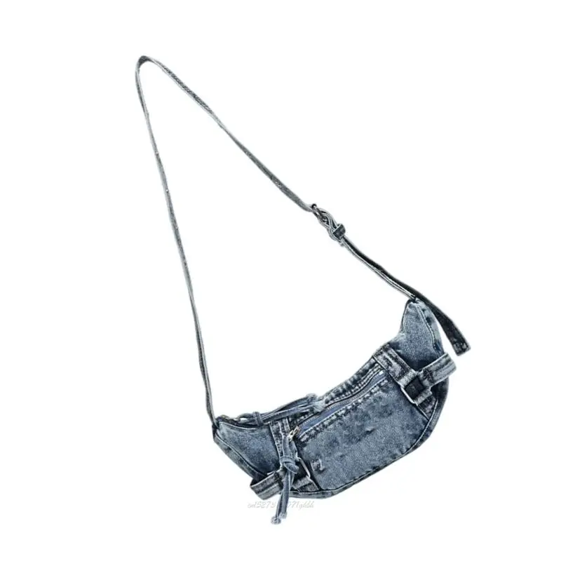 

X5XA Модные потертые джинсы, сумка с несколькими карманами, удобный регулируемый ремень, повседневный наряд, незаменимая вещь