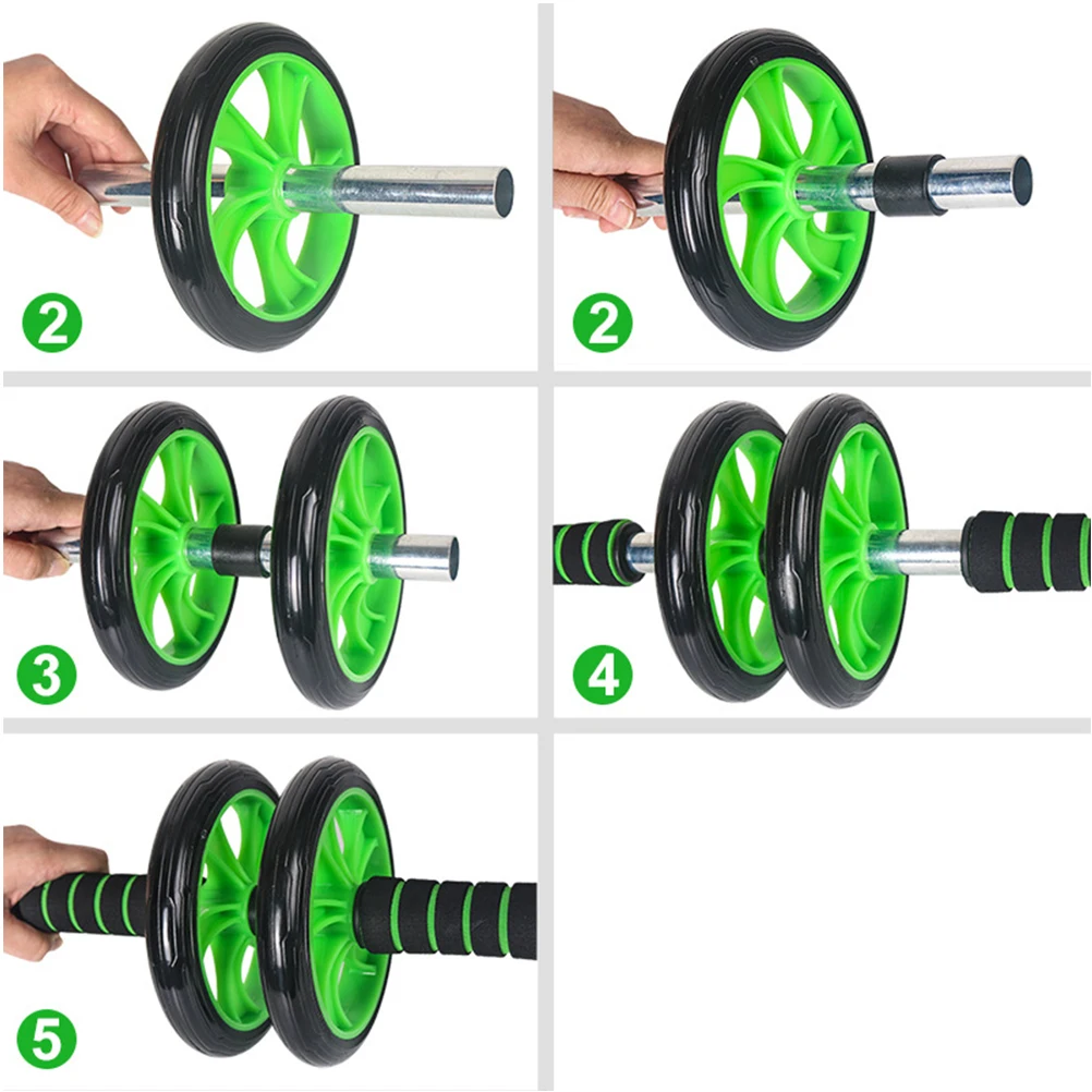 

3 Wheels Roller Durable Compact for Home Training Abdominal Exercise Wheel Non Slip Exercise Roller Wheel Ergonomic
